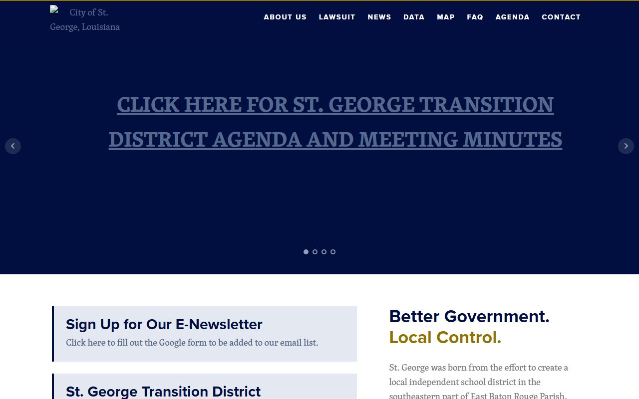 St. George city homepage for booking reports information